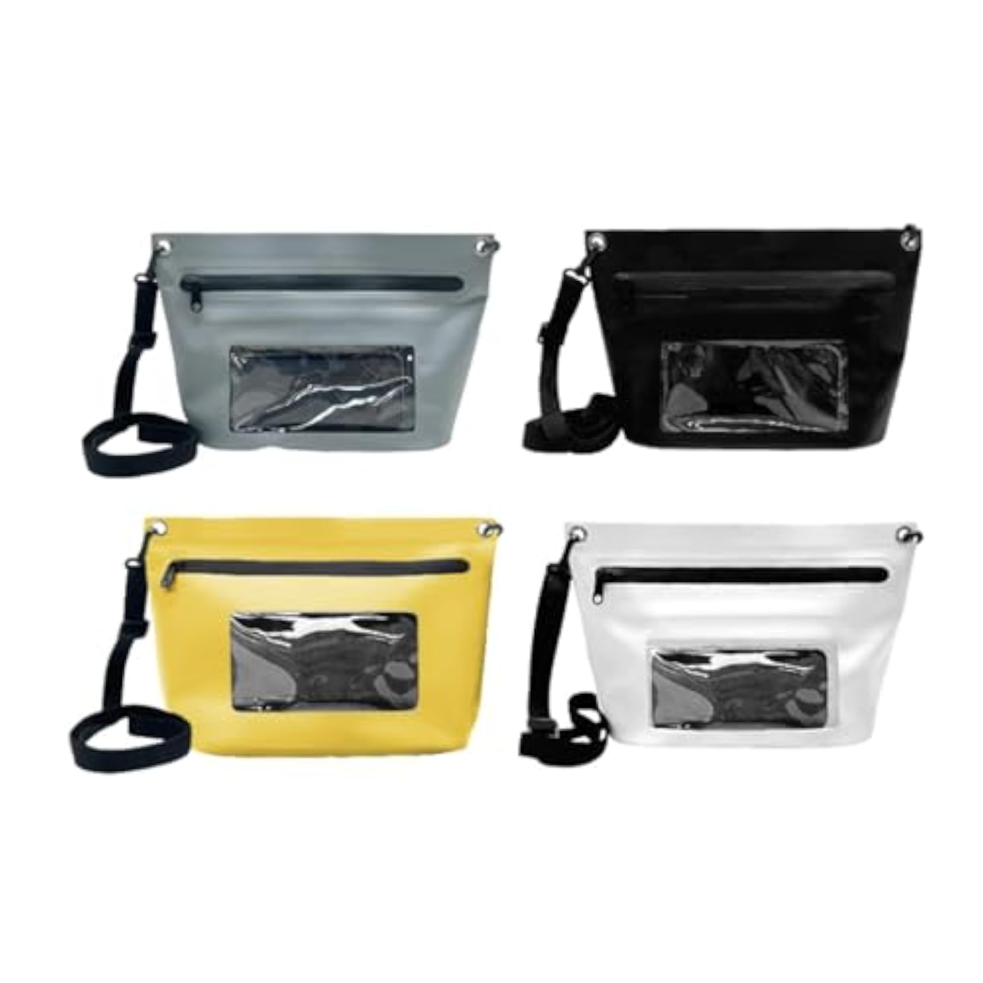 Lightweight Adjustable Waterproof Phone Pouch for Kayak Travel, White
