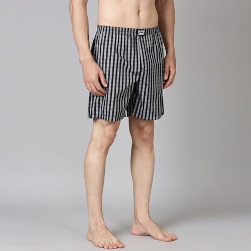 Image of Levi's 024 Boxer Shorts for Men | 100% Poplin Cotton | Checked Men's Boxers | Durable & Breathable | Smooth Hand-Feel | Inner Elastic Waistband | Functional Fly | Relaxed Leg Opening | Pack of 1