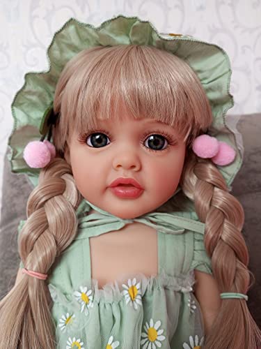 Muñeca Reborn Bebé Silicona 22 Pulgadas Cuerpo Completo miniatura 4