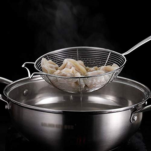 colher de peneira Spider filtro com alça para cozinha cozinhar e fritar massa de aço inoxidável skim