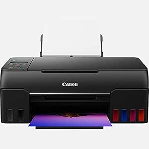Canon PIXMA G650 MegaTank Drucker Tintenstrahldrucker Scanner Kopierer (4.800 x 1.200 dpi, Fotodrucker 10x15 cm,, LC Display, WLAN, Wireless Printing, Auto Power On/Off) schwarz