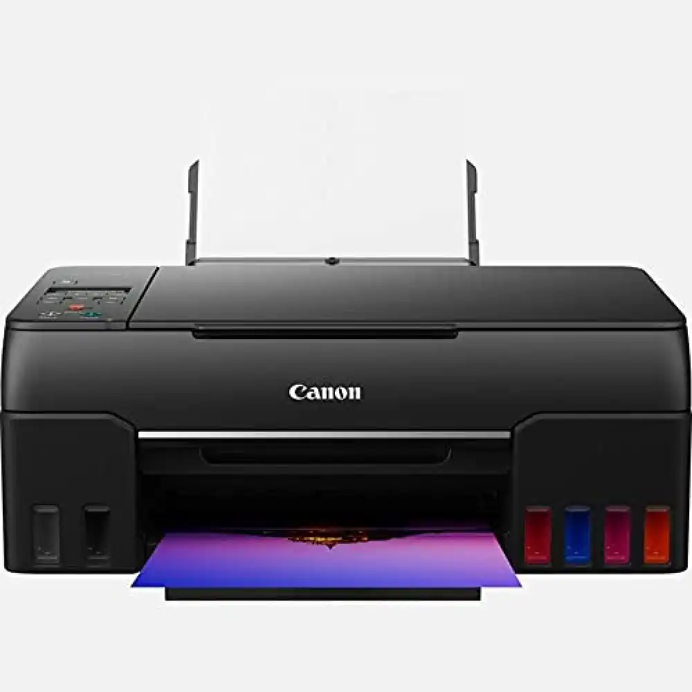 Canon PIXMA G650 MegaTank Drucker Tintenstrahldrucker Scanner Kopierer (4.800 x 1.200 dpi, Fotodrucker 10x15 cm,, LC Display, WLAN, Wireless Printing, Auto Power On/Off) schwarz