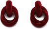 Vintage Velvet Earrings for Women Girls Boho Handmade Geometric Round Circle Hoops Drop Dangle Stud Earring Hypoallergenic Retro Christmas Winter Holiday Party Jewelry Gifts