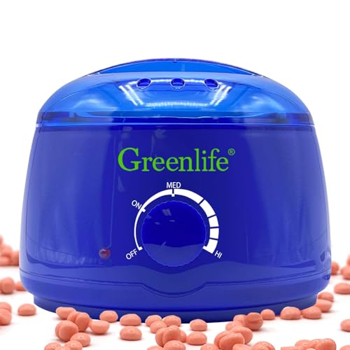 GreenLife - Professional Wax Heater, Wax Machine for Men and Women, Heats and Melts Wax, Suitable for Sensitive Skin (Wax Heater Only, Blue)