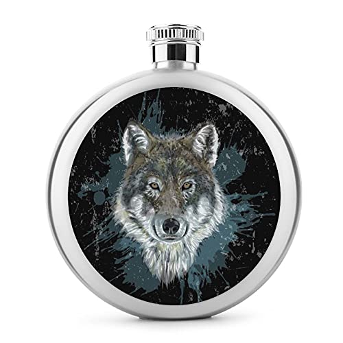 Liquor Hip Flask Wolf Flagon Stainless Steel Pocket Drinking Flask Whiskey Flask For Men And Women Festival Gift #TOP16