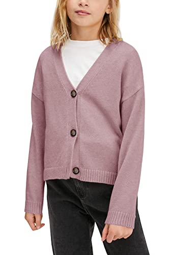 Geckatte Girls Cardigan Knitted Sweater Button Long Sleeve Solid Basic Casual Tops Outerwear 5-14 Years Spring Fall #TOP5