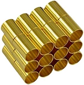 Hellery 12 Packung 3 Colors Bracelet Clasp Findings for 4mm 6mm Round Leather Cord DIY Jewelry Making Magnetic Clasps Magnet Clasp, Gold 6mm