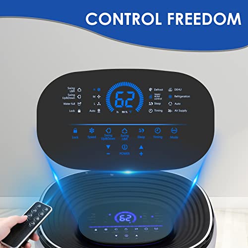 Colzer Portable Air Conditioners 14,000 Btu Portable Ac Unit 4-In-1 Air Conditioner Portable For Room Up To 500 Sq. Ft. Large, Mobile Cooler With Remote Control #TOP4