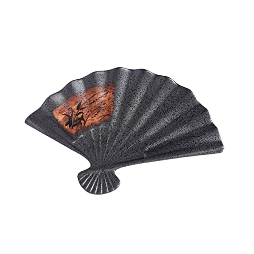 Plato de sushi estilo japonés cerámico negro miniatura 1