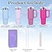 4 pack 40 oz Tumbler with Handle Bulk & Detachable Flip Straw Lid Easy to Clean, 100% Leak splash proof Vacuum Insulated Tumbler, Keep Cold & Hot (Lavender Purple, Hot Pink, Light Pink, Glacier Blue)