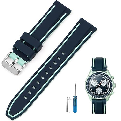 [Ylfcly] 20mm ���v�o���h for Swatch×OMEGA Speedmaster MoonSwatch �X�E�H�b�`�ƃI���K�p�V���R�����v�x���g Quick Release �����H��ƃo�l�_*3�t