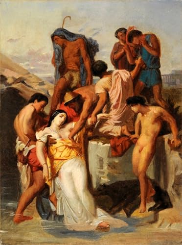 Impression toile Bouguereau Zenobie 60x90cm - Peinture murale decoration salon et bureau
