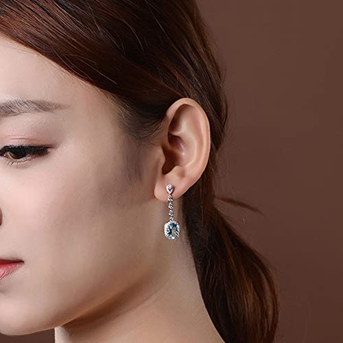 Boucles d'oreilles topaze bleu ciel : cadeau de mariage idéal