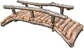 Mokoboho Mini Fairy Garden Bridge, Acrylic, Log Design, 4 Inches Long