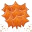 15pcs-iridescent Orange Five Point