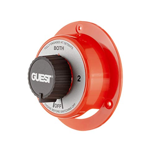 Seachoice Battery Select Switch, 4 Positions 1/2/Both/Off, 5-1/2 in. Dia. X 2-5/8 in. High