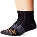 Timberland Pro Men's 3 Pack Reinforced Heel Toe Work Quarter Sock,Black,9-12 / 11-13