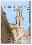 Kirchturm Der Kirche Iglesia De San Pedro in Figueras, Spanien, imán para nevera