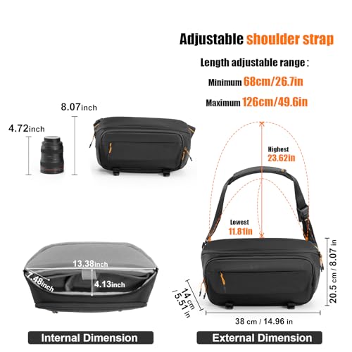 Bolso bandolera para cámara DSLR compacto Cwatcun miniatura 5
