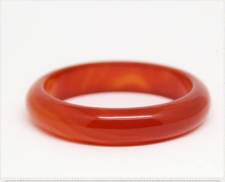 Agate cornaline authentique et Jade élégant, accessoire de décoration main 54-56 mm
