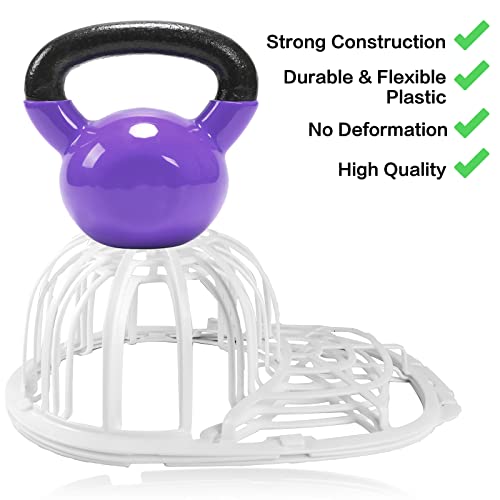 Wuzjoder Hat Washer, Perfect Baseball Cap Protector Hat Holder Fit For Adult/Kid's Hat Rack Frame For Washer Machine Cleaner/Washing Cage (White) #TOP4