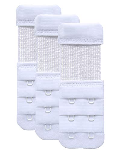 Image of Women Bra Extender 2 Hook Soft Elastic Bra Extension Extenders Pack of 3