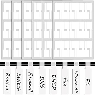 Cable Labels White, 180Pcs Cable Markers , Waterproof Tear Resistant Cable Labels Tags Cable Stickers Cord Wire Labels Cable Labels Write On Cable Identification Tags
