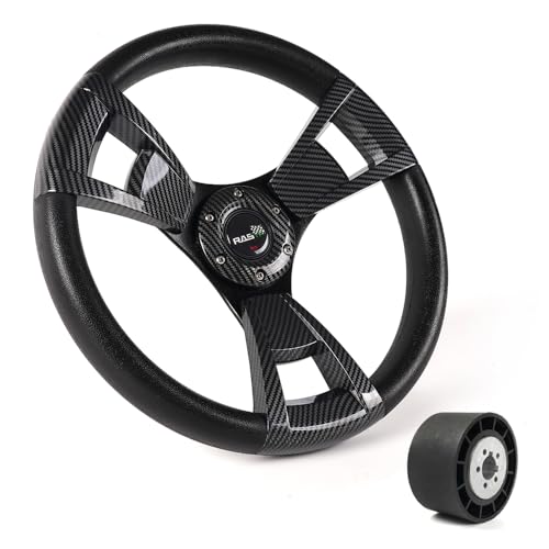 RASTP Boat Steering Wheel with 3/4“ Axle Marine Steering Wheel Adapter for Most Marine boats,Vessels,Yachts,Pontoons Boat (Style F-Print) by RASTP - Image 2