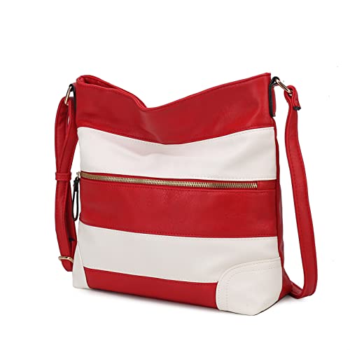 Image of MKF Collection Shoulder Bag for Women, Vegan Leather Top-Handle Hobo Bag Handbag Purse