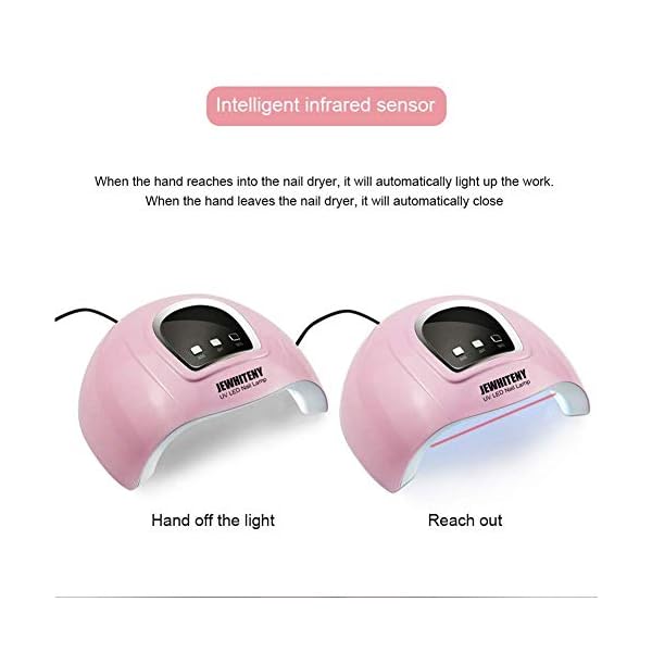 UV LED Nail Lamp 54W, Professional Nail Dryer Gel Polish Light, UV Light with 3 Timer Setting, Curing Gel LED Dryer, Art Tools with Automatic Sensor, LCD Display