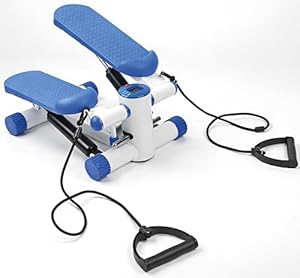 Aidapt Mini Stepper Exercise Machine with Resistance Bands, Compact Home Fitness Stepper for Legs, Hips & Glutes, LED Display, Seated or Standing Workout, Easy Storage