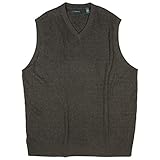 Perry Ellis Men's Vest Big and Tall Knit Pullover Vest (Charcoal Heather, 3X-Large Big Tall)