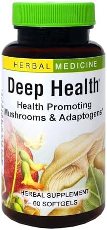 Herbs Etc. Deep Health – Daily Use Adaptogen Supplement – Aids Immune Health & Energy – with Reishi Mushroom – 60 Softgels (60 Servings)