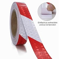XFXIA Reflektierendes Klebeband Rot & Weiß Wasserdicht 2.5cmx20m – Ansicht 4