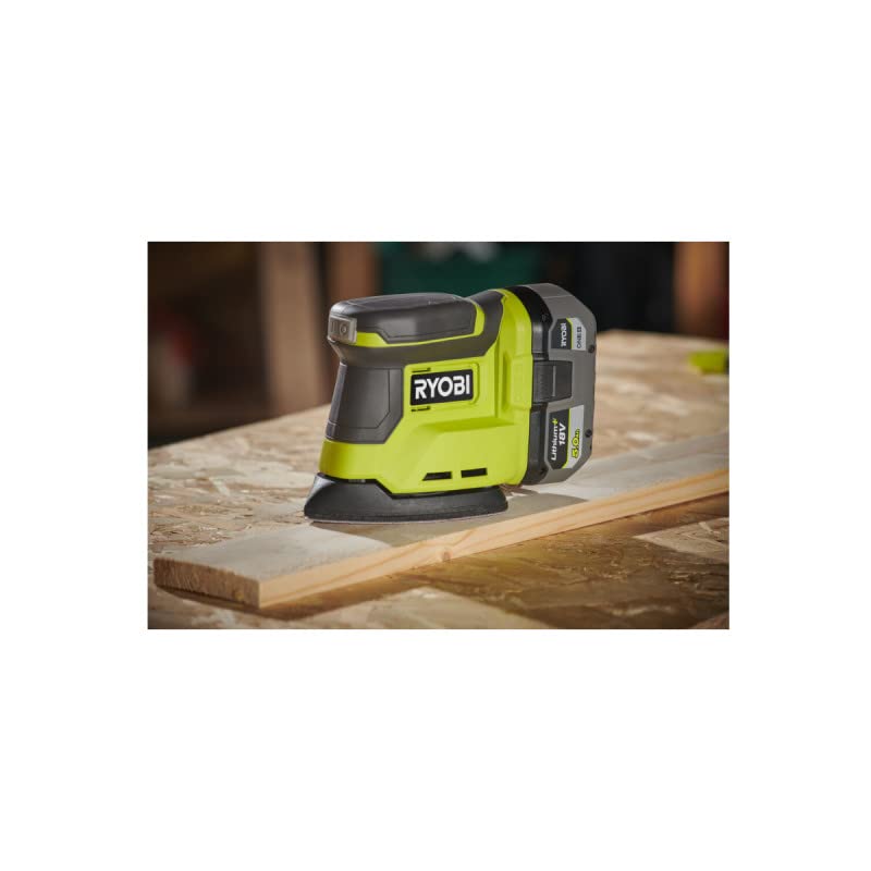 Confezione RYOBI - Levigatrice triangolare RPS18-0 - 18V OnePlus - senza batteria e caricabatterie - Set di 10 fogli abr