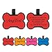 Silicone Dog Tags Engraved for Pets Personalized Dog Name Tags Pet ID Tag Soundless ID Tag Light Dog ID Tag Custom Dog Tags for Cats Puppy Kitty 2 Shapes & 5 Colours (Red Bone)