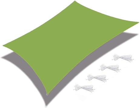 Shade Sail Rectangle Waterproof 9x12, Patio Shade Sail Rectangle, Sun Shade Sail Rectangle Heavy Duty Strengthen Durable Outdoor Canopy Uv Block Fabric