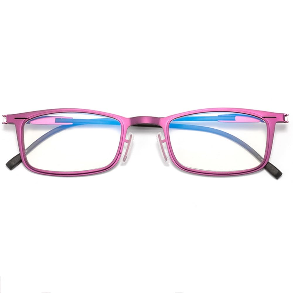 SFIVE Ultrafinas Portátil Gafas De Lectura HD Ligero Gafas De Ordenador Flexible Frame Gafas De Lectura Unisex Negro/Rojo/Rojo Rosa 1.0-3.0 (Color : Rose Red, Size : +1.0)