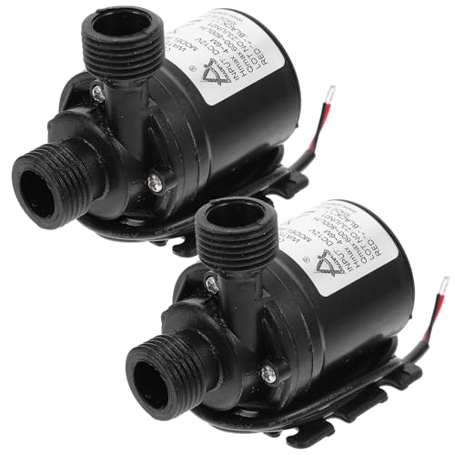 ULTECHNOVO Wasserpumpe 12v: 2 Stücke DC Tauchwasserpumpe 800L / H 5M, Ultra Leise Wasserpumpe für Brunnenpool Solarumlaufsystem Wasserzirkulationssystem