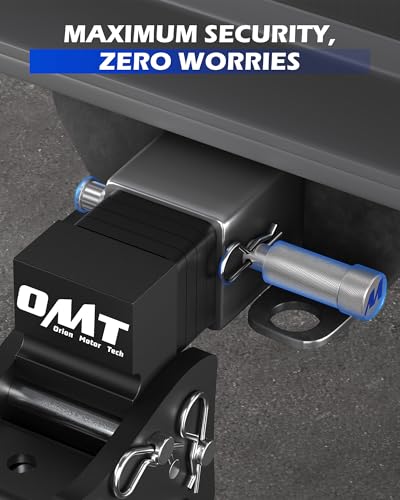 Image of Orion Motor Tech Locking Hitch Pin, Fits 2 inch Receiver with 5 /8 inch Diameter Hitch Pin Lock, Anti-Theft Steel Hitch Pin Lock with Key for Class III IV Hitches, Anti-Rattle Trailer Hitch Pin, Silver