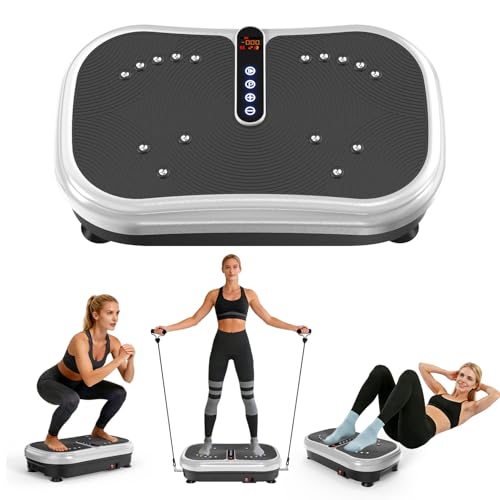 Image of AXV Vibration Plate Fitness Platform Exercise Machine Vibrating Shaking Full Body Shaker Workout Vibrate Stand Shake Board Sport for Weight Loss Fat Burner for Gym Home Office