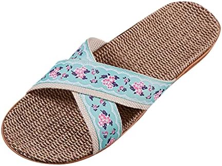 Sandales Plates : Pantoufles Unisexes à La Maison, Tissu En