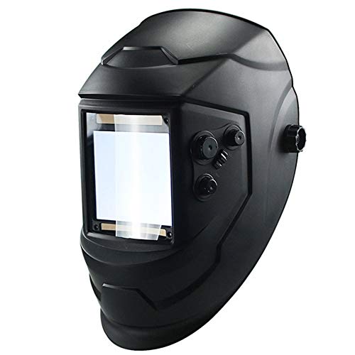 Careta Soldar Automatica,Casco de Soldadura 4 Soldadura por Arco Solar Lente Casco de oscurecimiento automático Protecter Molienda grande Ver máscara soldadura Cap