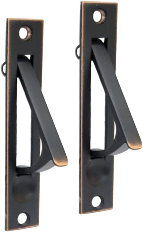 QCAA Solid Brass Edge Pull, 4", Antique Brass, 2 Pack, Made in Taiwan