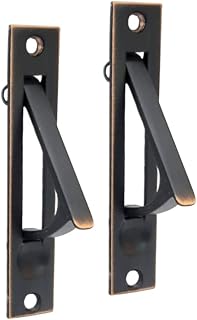 QCAA Solid Brass Edge Pull, 4", Aged Classic Bronze, 2 Pack, Made in Taiwan