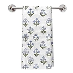 Elegant Blue Floral Towels