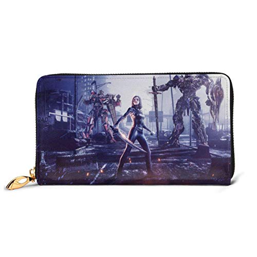 Preisvergleich Produktbild JHGFG Alita Battle Angel Brieftasche Leder Reißverschluss um Clutch Geldbörse Kartenhalter Organizer.