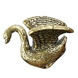 Décoration intérieure moderne : cette statuette de cygne simple et délicate, de taille compacte, prend peu de place sur un bureau. disponible en or, bleu et noir