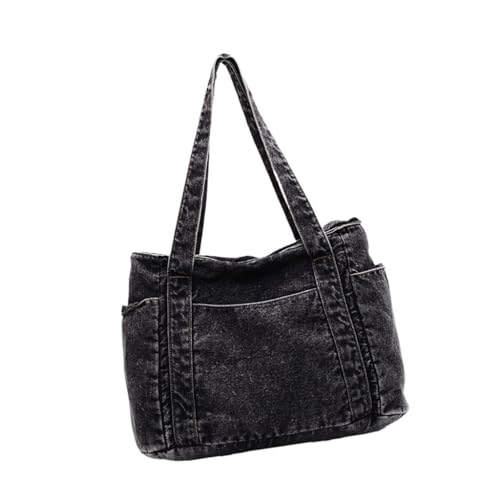 Sac à bandoulière en denim marron aux finitions soignées pour femme