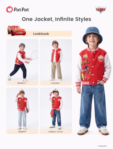 Image of Disney Girl & Boy Varsity Bomber Jacket Fall Sweatshirt Toddler to Big Kid